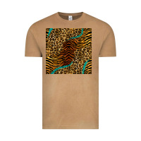 Vintage Camel safari animals turquoise glitter seamless pattern Vintage Tee - BundleAndBundleShop