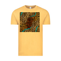 Vintage Mustard safari animals turquoise glitter seamless pattern Vintage Tee - BundleAndBundleShop