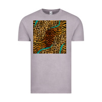 Vintage Zinc safari animals turquoise glitter seamless pattern Vintage Tee - BundleAndBundleShop