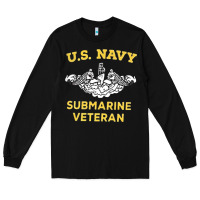 Black submarine veteran tshirt Long Sleeve Tee - linhVisuals