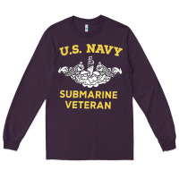 Plum submarine veteran tshirt Long Sleeve Tee - linhVisuals