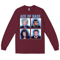 Burgundy vintage Ace Of The Base Long Sleeve Tee - linhVisuals