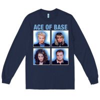 Navy vintage Ace Of The Base Long Sleeve Tee - linhVisuals