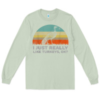 Matcha funny i just really like turkeys thanksgiving Long Sleeve Tee - linhVisuals