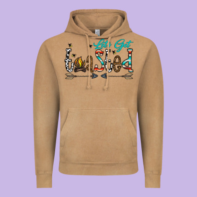 Let's Get Toasted Vintage Hoodie Designed By Cowhidedigitalart