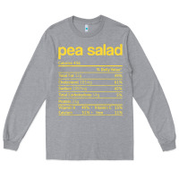 Heather Grey pea salad nutrition facts funny thanksgiving christmas food Long Sleeve Tee - linhVisuals