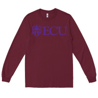 Burgundy East Carolina University Long Sleeve Tee - linhVisuals