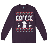 Plum coffee ugly sweater christmas Long Sleeve Tee - linhVisuals