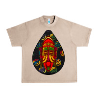 French Oak african masks teardrop  6 Urban Heavy Tee - BundleAndBundleShop