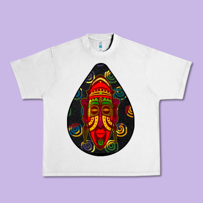 African Masks Teardrop  6 Urban Heavy Tee Designed By Bundleandbundleshop