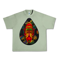 Oil Green african masks teardrop  6 Urban Heavy Tee - BundleAndBundleShop