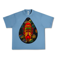 Pebble Blue african masks teardrop  6 Urban Heavy Tee - BundleAndBundleShop