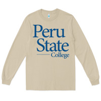 Mushroom Peru State College Wordmark Long Sleeve Tee - linhVisuals