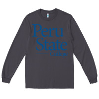 Smoke Peru State College Wordmark Long Sleeve Tee - linhVisuals
