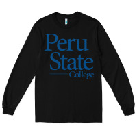 Black Peru State College Wordmark Long Sleeve Tee - linhVisuals
