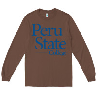 Chestnut Peru State College Wordmark Long Sleeve Tee - linhVisuals