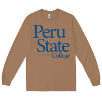Toasted Coconut Peru State College Wordmark Long Sleeve Tee - linhVisuals
