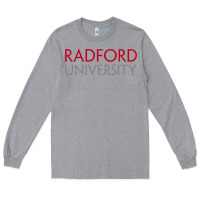 Heather Grey Radford University Wordmark Long Sleeve Tee - linhVisuals