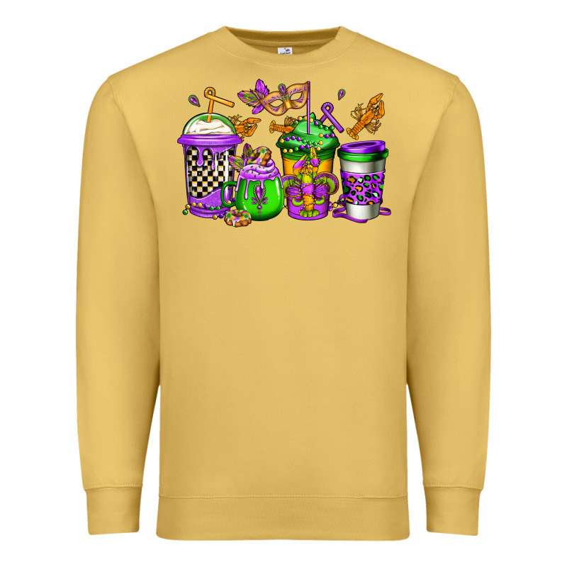 Mardi Gras Crawfish Coffee Premium Sweatshirt by Jasminsmagicworld | Teevron