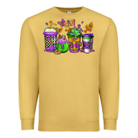 Antique Gold mardi gras crawfish coffee Premium Sweatshirt - Jasminsmagicworld
