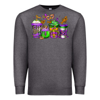 Charcoal Heather mardi gras crawfish coffee Premium Sweatshirt - Jasminsmagicworld