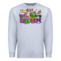 Heather Grey mardi gras crawfish coffee Premium Sweatshirt - Jasminsmagicworld