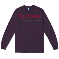 Plum Rutgers University Newark Logotype Long Sleeve Tee - linhVisuals
