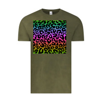 Vintage Olive leopard glitter seamless pattern Vintage Tee - BundleAndBundleShop