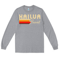 Heather Grey kailua hawaii Long Sleeve Tee - linhVisuals