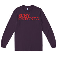 Plum Suny Oneonta Wordmark Long Sleeve Tee - linhVisuals