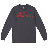 Smoke Suny Oneonta Wordmark Long Sleeve Tee - linhVisuals