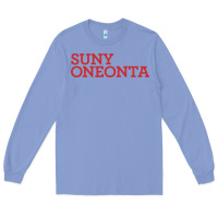 Colony Blue Suny Oneonta Wordmark Long Sleeve Tee - linhVisuals