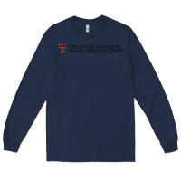 Navy Texas Tech University Health Sciences Center Wordmark Long Sleeve Tee - linhVisuals