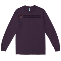 Plum Texas Tech University Health Sciences Center Wordmark Long Sleeve Tee - linhVisuals