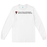 White Texas Tech University Health Sciences Center Wordmark Long Sleeve Tee - linhVisuals