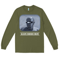 Army Green klaatu barada nikto Long Sleeve Tee - linhVisuals