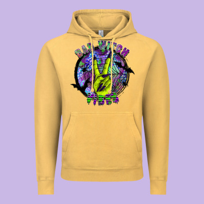 Bad Witch Vibes Vintage Hoodie Designed By Sublimationcraftshop