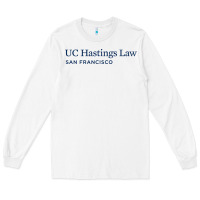 White Uc Hastings Wordmark 2019 Long Sleeve Tee - linhVisuals