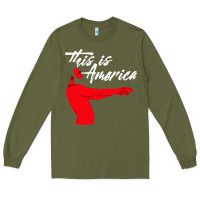 Army Green this is america meme Long Sleeve Tee - linhVisuals