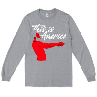 Heather Grey this is america meme Long Sleeve Tee - linhVisuals
