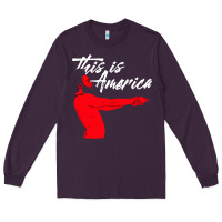 Plum this is america meme Long Sleeve Tee - linhVisuals