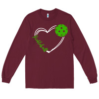 Burgundy love pickleball women Long Sleeve Tee - linhVisuals