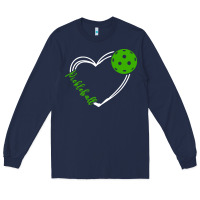 Navy love pickleball women Long Sleeve Tee - linhVisuals