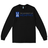 Black University Of Memphis Wordmark Long Sleeve Tee - linhVisuals