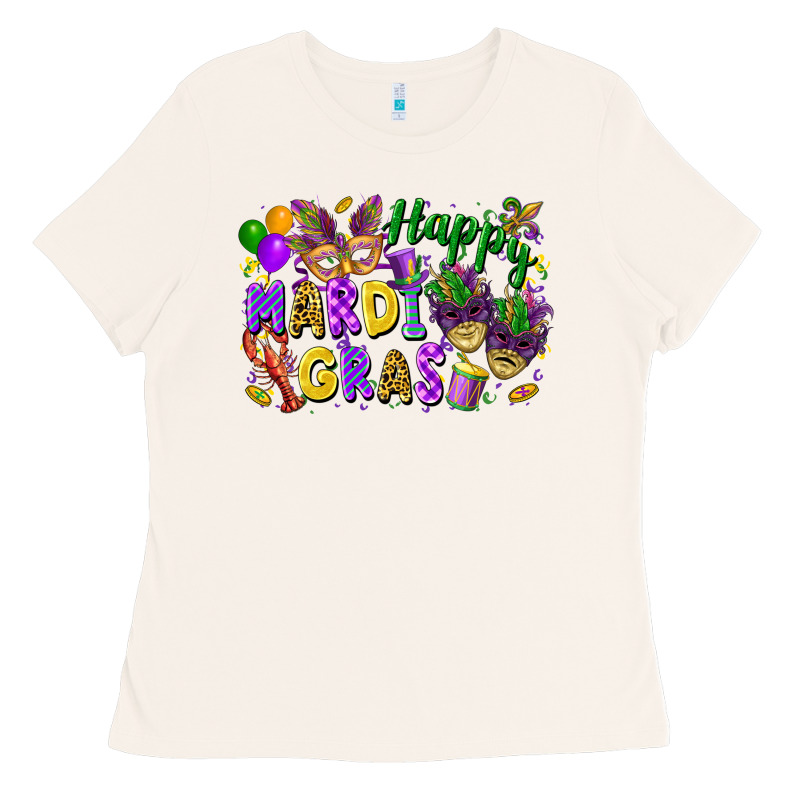 Happy Mardi Gras Ladies Tee by FaDigitalArtStudio | Teevron
