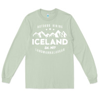 Matcha iceland hiking landmannalaugar est 1477 Long Sleeve Tee - linhVisuals