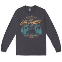 Smoke mount rainier national park washington usa vacation hiking Long Sleeve Tee - linhVisuals