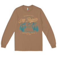 Toasted Coconut mount rainier national park washington usa vacation hiking Long Sleeve Tee - linhVisuals