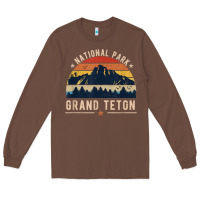 Chestnut national park grand teton vintage retro hiking Long Sleeve Tee - linhVisuals