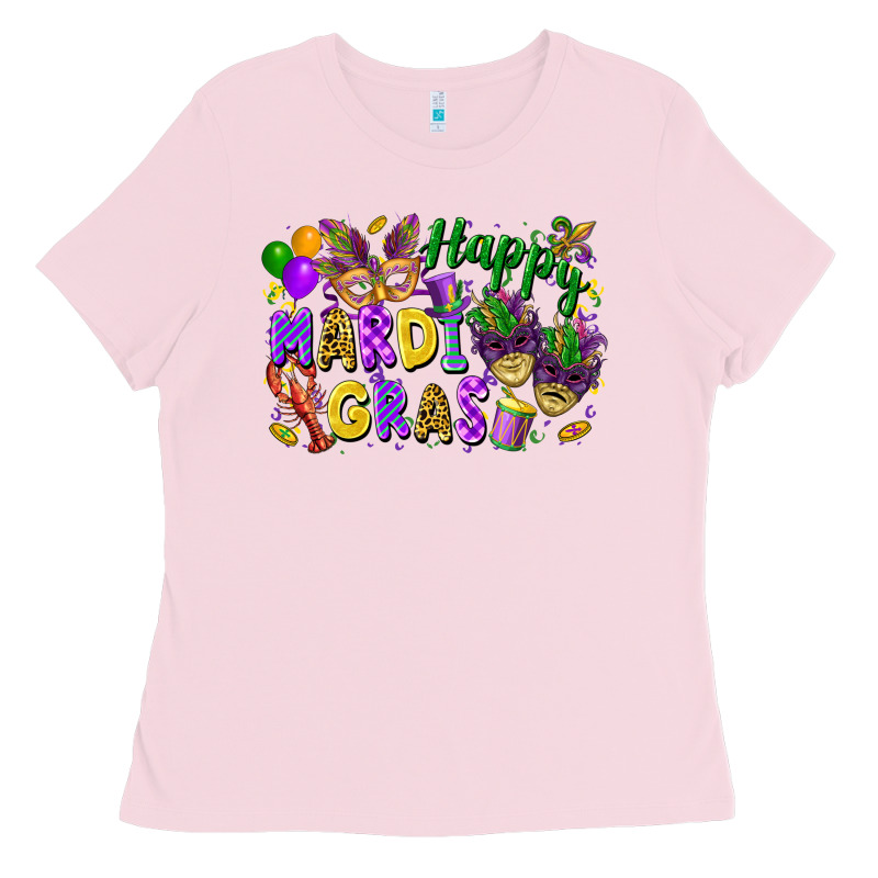 Happy Mardi Gras Ladies Tee by FaDigitalArtStudio | Teevron